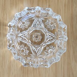 Anchor Hocking Early American Prescut Glass Ashtray / Trinket Tray